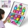 Spotence Mini Magnetic Building Blocks, 40 Pieces - Montessori Education Magnetic Travel Building Set, with Iron Storage Box, Airplane-Shaped Toy, Suitable as a Birthday Gift for Boys and Girls, and an Essential for Outdoor Camping Trips.