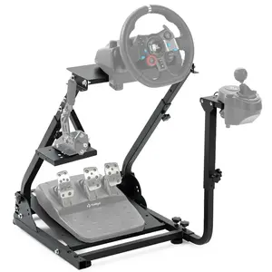 Supllueer Racing Wheel Stand Adjustable Fit for Logitech G29 G920 G923 Thrustmaster T80 T300 RS GT PXN Foldable Steering Wheel Pedal Shift Not Include