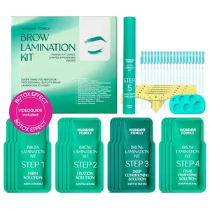 5 Step Eye Brow Lamination Kit - Eyebrow Kit for Women with Brow Lamination Gel & Brow Brushes