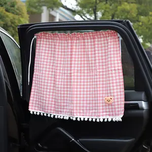Cute Cartoon Car Window Sunshade, Suction Cup Heat Insulation Curtain, Side Window Shade for Cars, Easy Installation, UV Protection