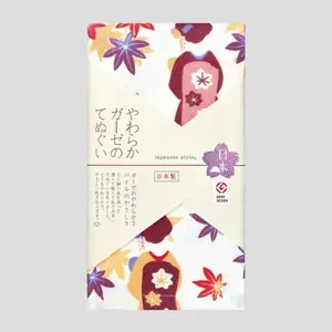 Premium Japanese Tenugui Towel - Momiji Maiko