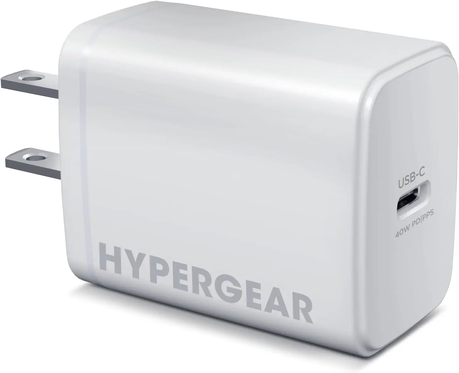 HyperGear SpeedBoost 40W USB-C Phone Charger, Type C Charger for Fast Charging, PD GaN Fast Wall Block with PPS, Compatible with Android, iPhone, MacBook & More