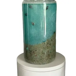 Beach Inspired Snowglobe - Aqua Blue and Sand Design Inspired by Beach Elements