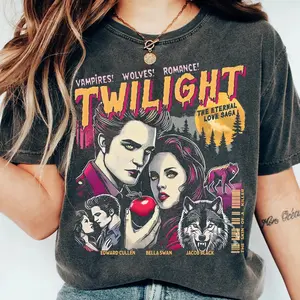 Vintage Twilight Movie T-Shirt, Edward Cullen Bella Swan Sweatshirt, The Twilight Saga Jacob Loca 90s Shirt, Comfort Cloud Tee Movie Tee, Gift For Men & Women