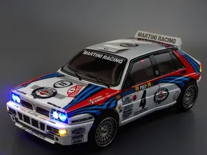 Martini Racing Lancia Delta HF Integrale RC Car, Polycarbonate High-Speed Drift Racing Toy, Collectible Remote-Controlled Model for Kids (Ideal Gift Option)