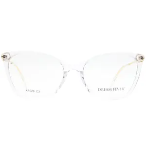 Dream Fever K1026 Crystal Clear Gold Designer Italy Eyeglasses -Wo