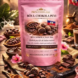 Princessda LLC Boul Chokola Peyi Chocolate 100% Kakao Premium Quality Haitian Style 8 oz 227 g