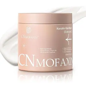 CNMOFAXIN Repair & Hydrate Keratin Hair Mask with Argan Oil Frizz Control Deep Conditioner Long Lasting Fragrance 17.5 Oz 500ml