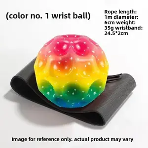 New moon stone wrist elastic ball with rope ball children's throwing ball pull back ball decompression outdoor yard grass activities