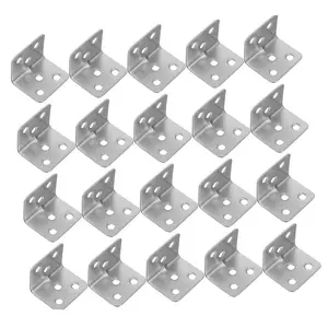 70-Pack L-Type Angle Braces, 90-Degree Metal Supports for Reinforcing Wooden Shelves, Tables, Chairs, Cabinets, Hardware Accessories