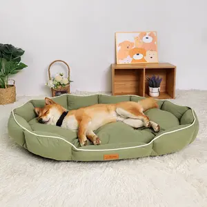 Dog Bed All-Season Pet Nest Anti-Slip Soft Plush Pillow Warm Winter Luxury Sofa Cat Couch Washable Dog Paw Cushion Resting Area Durable Base