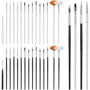 30 count Cookie  Brushes,   Brush Cake Decorating Brushes Cookie Decorating Brushes  Safe  Brushes Kit Fondant Brush DIY Tool Set Icing Pastry Brush for Painting Baking, White