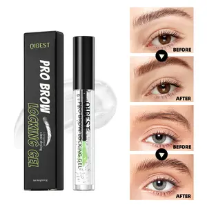 Qibest 3D Shaping Clear Brow Gel - Quick-Dry Eyebrow Setting Cream for Natural Wild Brows, All-Day Hold, Perfect for Everyday Makeup Cosmetic Daily