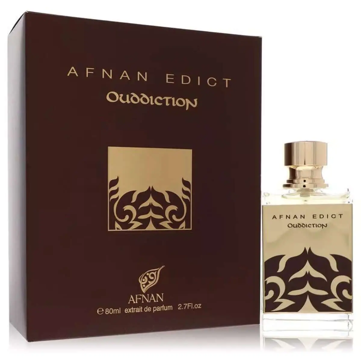 Afnan Ouddiction Unisex EDP - Oud, Potent, Scented, Packaged Aromatic Woody Unisex Fragrance with Spicy Notes, 2.7 fl oz, New Box, Beauty & Personal Care, Aromatic Woody Fragrance, Oud Unisex Fragrance