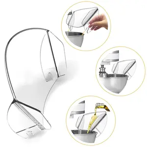 Universal Pouring Shroud for Bowl Lift Stand Mixer Attachments, Stainless Steel Bowls Compatible, Durable Kitchen Accessory, Appliances