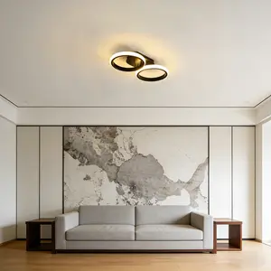 Circular LED Ceiling Light, Hardwired Ceiling Light, Aluminium/Silicone Construction, White/Warm Light Suitable For Bedrooms, Living Rooms, Study Rooms, Kitchens, Indoor Lighting Fixture