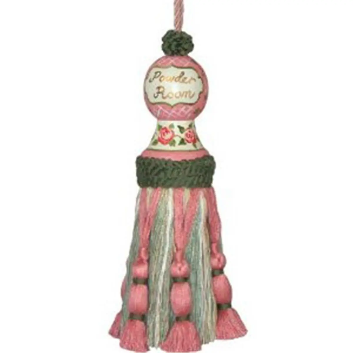 123 Creations Hand-Painted Hanging Tassel Decorative Decoration - 7.5 in Unique Furniture Accent for Powder Room, Window, Ideal Gift