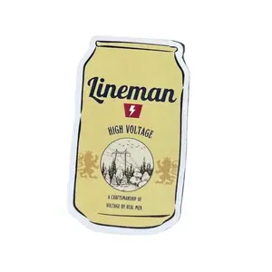 Lineman Sticker - High Voltage Design Featuring Craftsmanship of Voltage by Real Men Graphic Art
