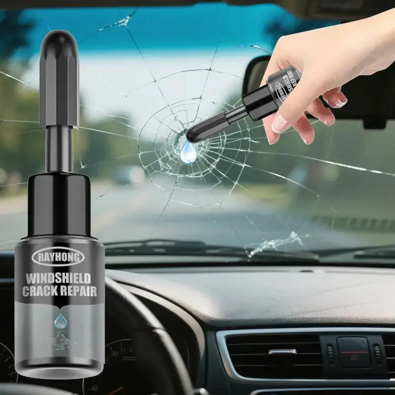 Car Windshield Crack Repair Liquid, Quick-Fix Adhesive for Cracks and Chips, Professional Car Window Repair Tool Automotive Repair Kit, 1 Count