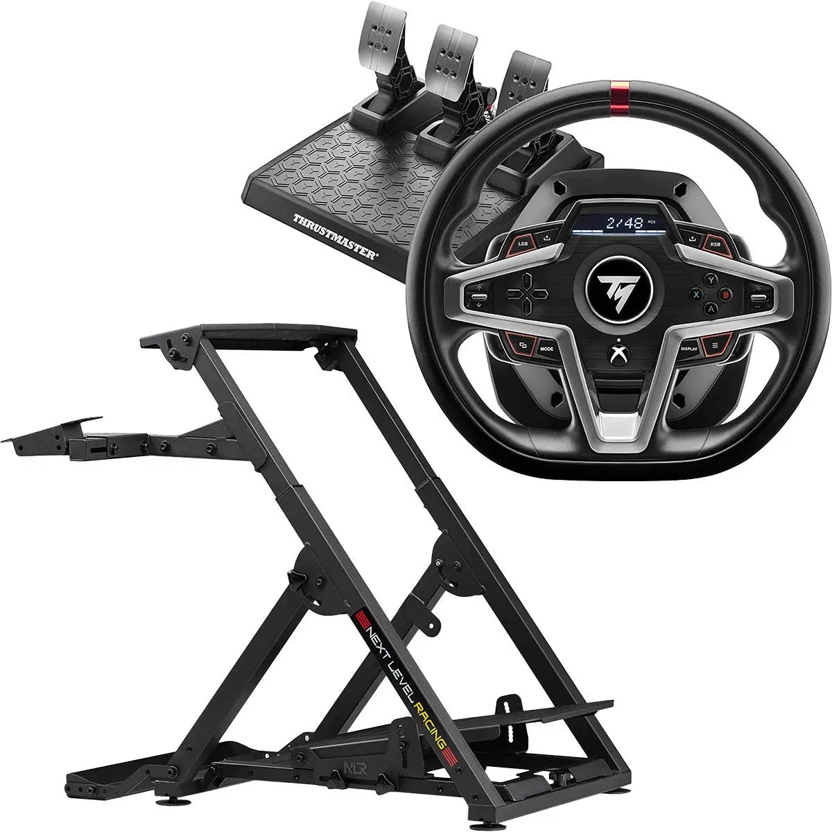 Next Level Racing Wheel Stand 2.0, Bundle with T248 Racing Wheel and T3PM Pedals