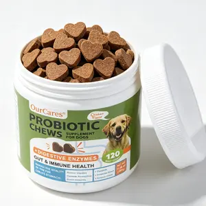 OurCares | Dog Probiotic Supplements  Digestive Enzyme & Pumpkin Chews for Gut Balance (120 Soft Chews)