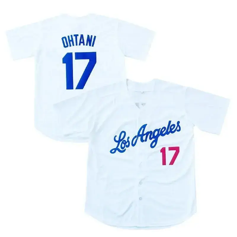 Sports Ohtani Jersey #17 Hip Hop Japan Baseball, White Blue Stitched S~5XL, Top Training Shirt Quick Dry Mesh Polyester Classic Jersey
