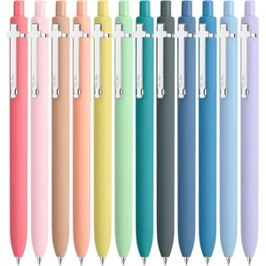 Mr. Pen- Retractable Cute Gel Pens for Journaling, 12 Pack, Assorted Color, 0.7 mm, Pastel Barrel with Silver Cross Clip
