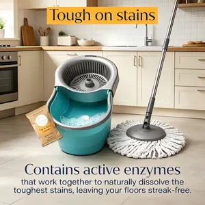 Hard floor cleaner tablets - Pre-measured dissolvable tablets for hardwood, tile and vinyl floors. Enzyme-based formula, boutique hotel scent, streak-free results.