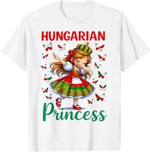 Hungarian Princess Dabbing Girl Cute Magyar Pride for Girls T-Shirt