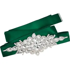 Wedding Belt for Bride Dress - Bridal Belts with Rhinestone Sash