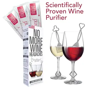 The Wand Wine Purifier by PureWine - Red & White Wine Filters for Histamines & Sulfites, Sulfite Remover Sticks, Helps Allergies & Headaches, Gift Accessories for Women & Men - (Color Variations)
