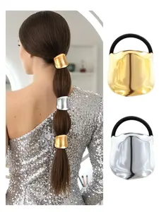 Minimalist Temperament Solid Color Hair Tie, Ponytail Hairstyle, Fashionable Hair Accessories for Women & Girls, Casual Versatile Hair Accessories for Daily Wear