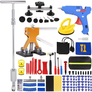 Dent Puller Kit,140PCS Dent Repair Tool,Paintless Dent Removal with Golden Lifter,Bridge Puller,Slide Hammer T-Bar,Suction Cup Dent Puller