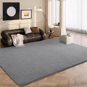 Grey Large Soft Modern Area Rugs for Living Room Bedroom,  Thickened Memory Foam Indoor Solid Minimalist Carpets, Non-Slip Comfy Rug for Boys Girls Nursery Room Home Decor, 4x6,5x7,5x8,6x9 Feet