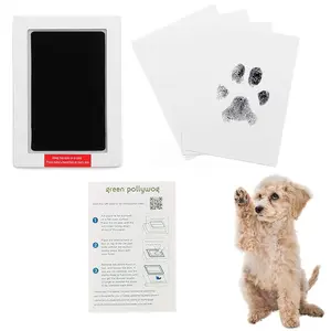 Inkless Pet Paw Print Kit – Clean Touch Stamp Pad with 2 Imprint Cards, No Mess Paw Print Keepsake for Dogs & Cats