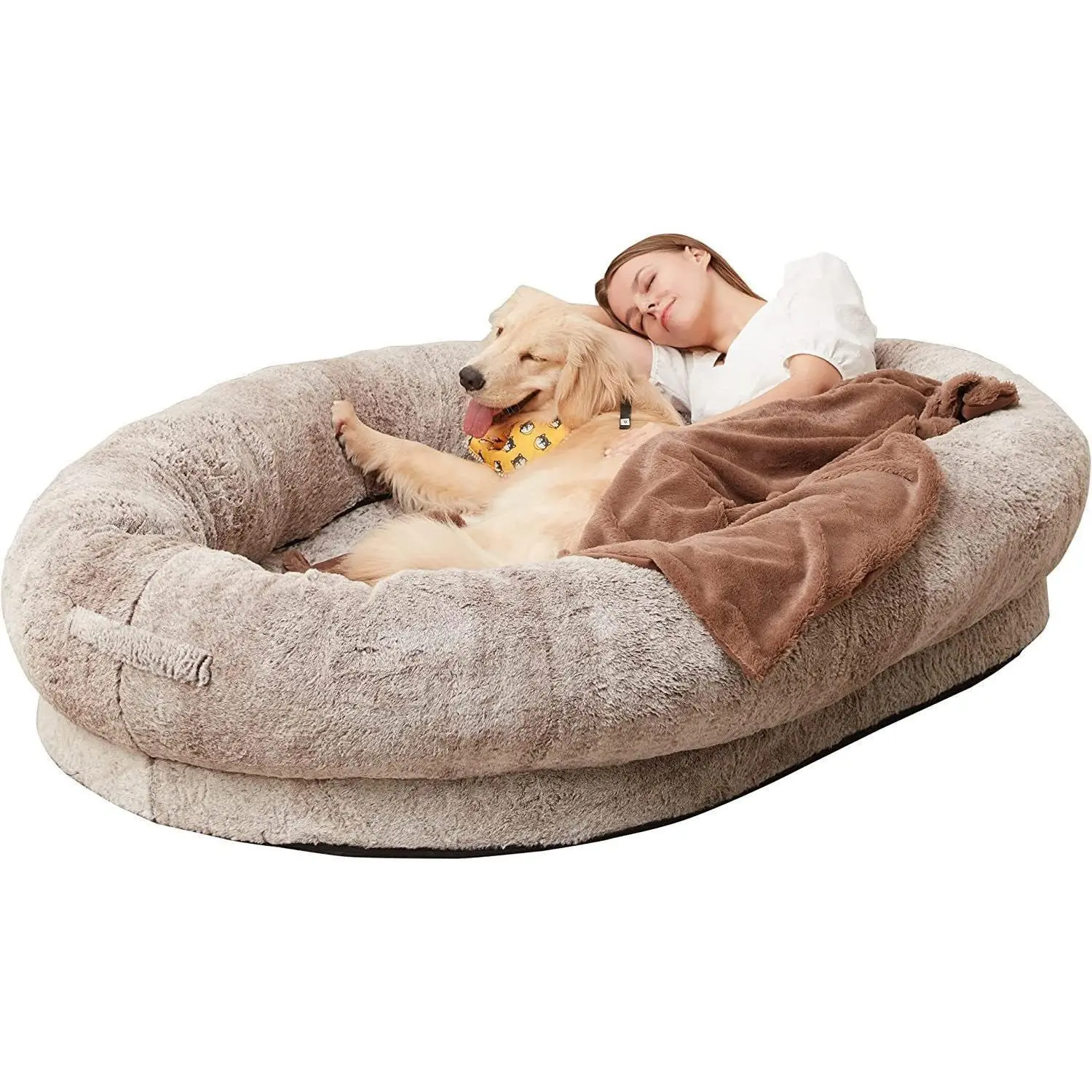 The Royal Lounger – Luxury Oversized Pet Bed to Share with Your Dog