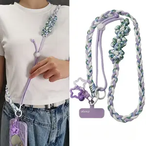 Mobile phone strap, cross-body with adjustable length, multifunctional woven back strap, phone case accessory, rope for outdoor travel, Crossbody Phone Lanyard
