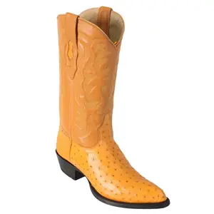 Los Altos Buttercup Ostrich Cowboy Boot J Toe Shoe