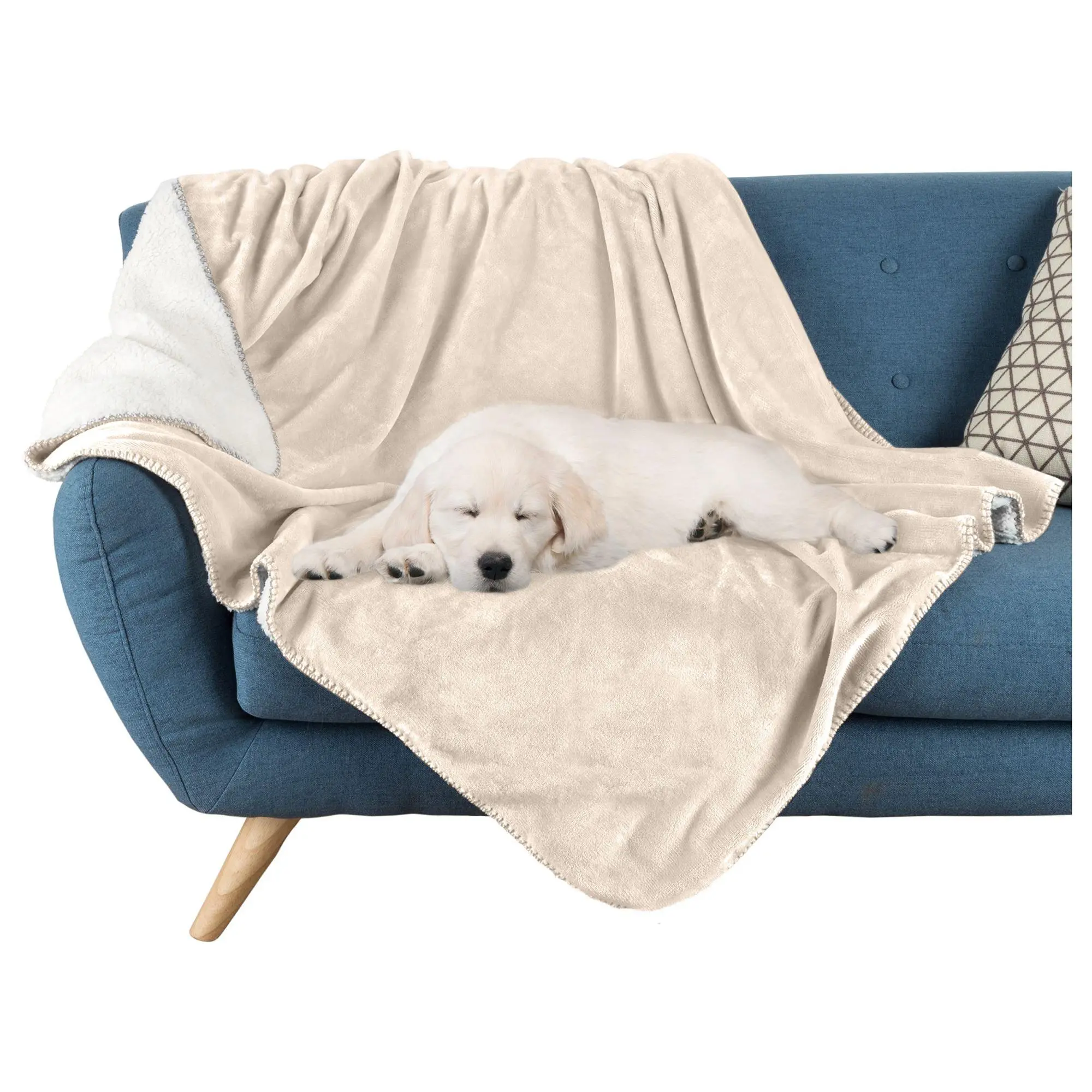Petmaker 60x70 Reversible Sherpa Throw Pet Blanket