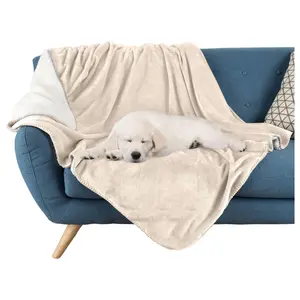 Petmaker 60x80 Reversible Sherpa Throw Pet Blanket