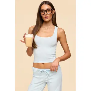 Linda Ribbed Scoop Neck Tank Top