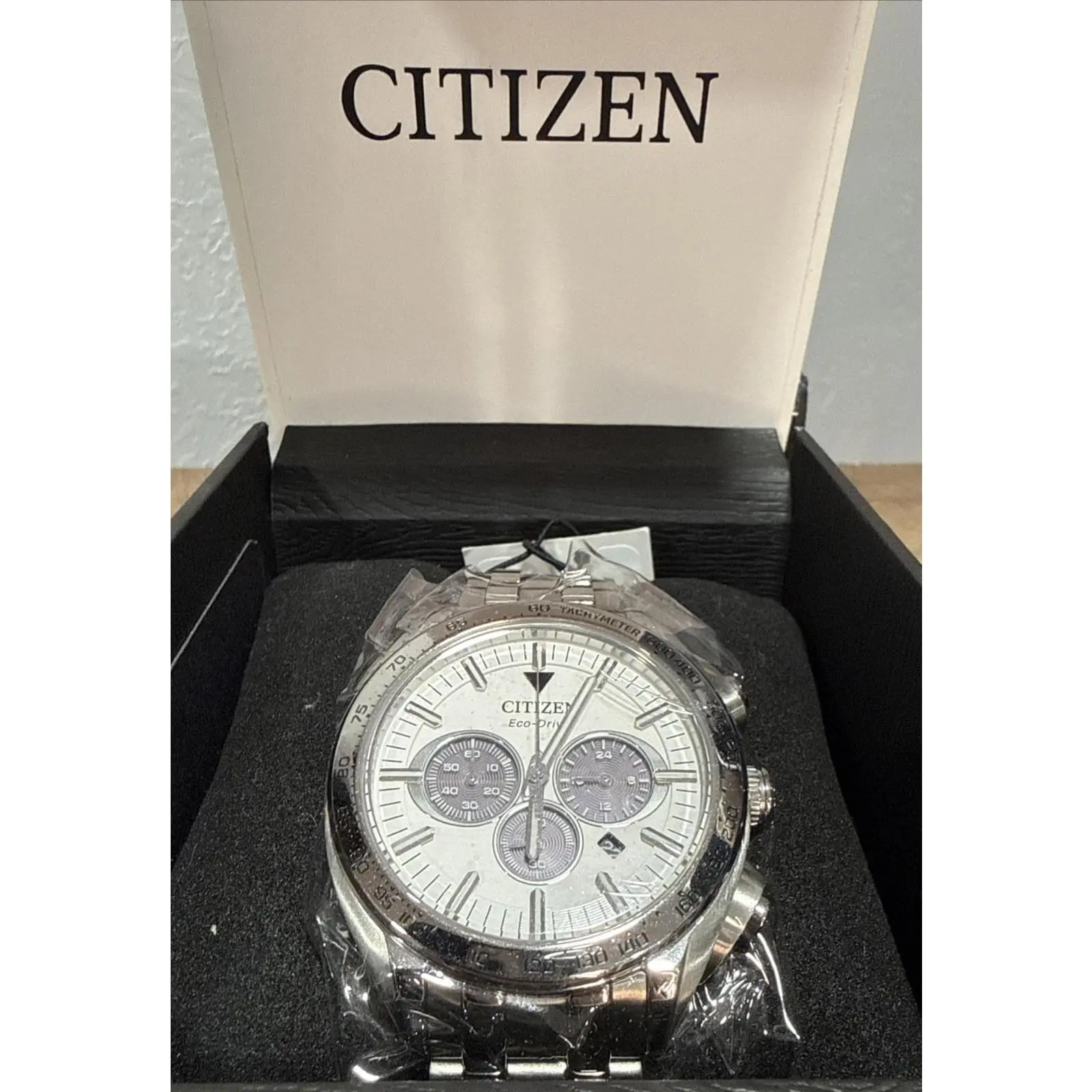 Pre-owned G35 Citizen Eco Drive, SS Chrono, Silver Tone Dial ️ $599