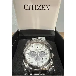 Pre-owned G35 Citizen Eco Drive, SS Chrono, Silver Tone Dial ️ $599