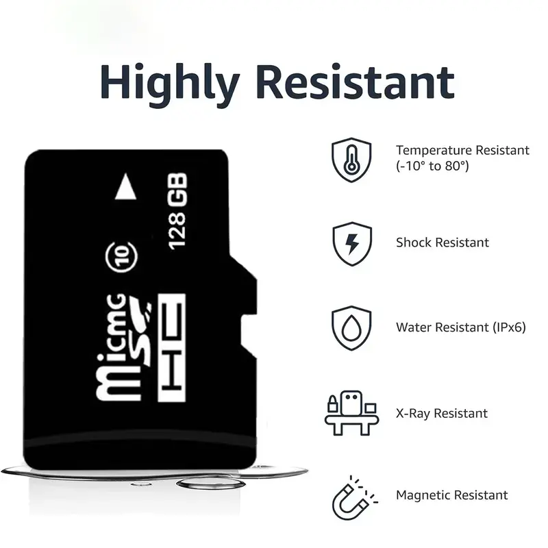Tris Home High-Speed Class 10 Micro SD Card (64GB/128GB) with SD Adapter, Digital Flash Data Storage for CCTV Camera, Dash Cam, 1-Year Warranty for Android Devices