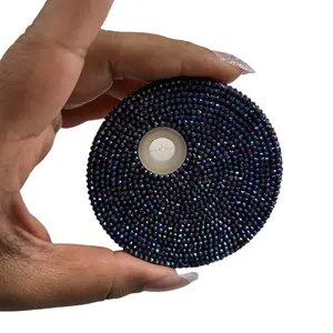 Handmade bamboo rhinestone lid for glass cups