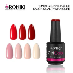 RONIKI Gel Polishes -Holiday | 15mL Each | Festive Shades . Soak Off UV/LED Gel Color, High Gloss & Long Lasting Nail Art Gel Polish for Salon & Home Manicure, 15ml Professional Nail Gel with Rich Pigment