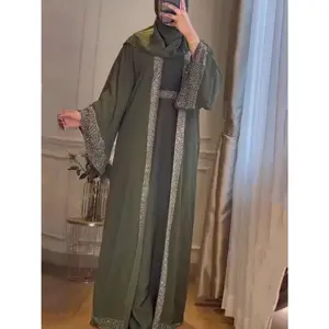 Open Abaya Dubai Kaftan Muslim Cardigan Abayas Dresses for Women 2025 Casual Kimono Robe Femme Caftan Turkish Islamic Clothes