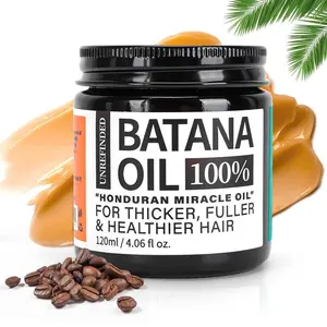 Batana Oil 100% Honduran Miracle Oil for Thicker Fuller & Healthier Hair 120ml Elaeis Guineensis Palm Oil with Rosemary Peppermint & Castor Seeds