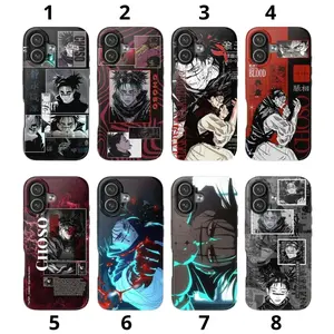 Jujutsu Kaisen Gojo Satoru Phone Case, Anime Manga Collage Case, Cool Dark Aesthetic Cover for iPhone