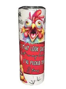 Fluent In Sarcasm - I May Look Calm - Stop Talking - 20oz oz 20 oz. 20oz. - Skinny Straight Sublimation Tumbler - Amy's Tumbler Junkies - Your Favorite Tumbler Shop!
